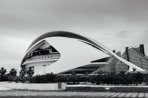 Oct 2012 Valencia Spain Modern Architecture City Arts Sciences Black — Stock Photo, Image