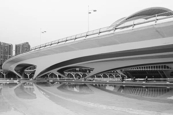 Oct 2012 Valencia Spain Modern Architecture City Arts Sciences Bridge — 图库照片