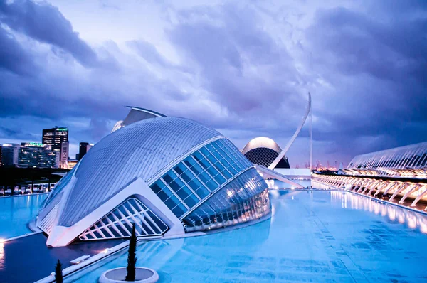 Oct 2012 Valencia Spain Modern Architecture City Arts Sciences Blue — Stock Photo, Image