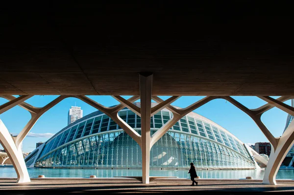 Oct 2012 Valencia Spain Modern Architecture City Arts Sciences Blue — Stock Fotó