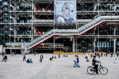 9 Haziran 2011 PARIS: Centre Georges Pompidou, Marais bölgesi yakınlarında eşsiz tasarımları olan modern sanat müzesi