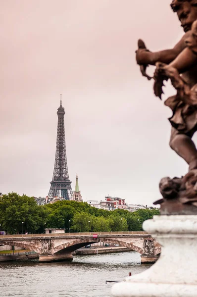 Tour Eiffel Eiffeltoren Uitzicht Vanaf Seine Parijs Frankrijk — Stockfoto