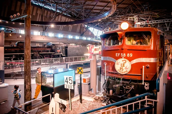 Dic 2012 Saitama Japón Exposiciones Modelos Trenes Antiguos Museo Ferroviario — Foto de Stock