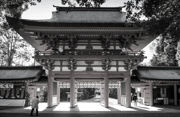 Dec 2012 Omiya Saitama Japan Beautiful Red Entrance Gate Hikawa — Stock Photo, Image