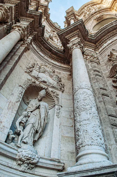 Die Fassade Des Torre Del Micalet Der Kathedrale Von Valencia — Stockfoto