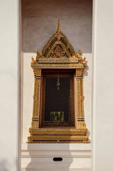 Oct 2019 Bangkok Thaïlande Bangkok National Museum Cadre Fenêtre Bois — Photo