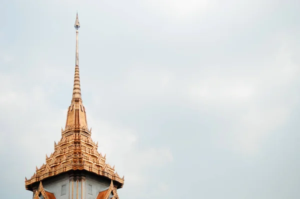 Mar 2018 Bangkok Tajlandia Piękny Złoty Dach Wat Trimitr Chinatown — Zdjęcie stockowe
