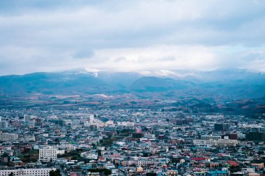 NOV 22, 2013 Hokkaido, JAPAN - Hakodate City, Hokkaido, Japonya. Sapporo ve Asahikawa 'dan sonra üçüncü büyük.