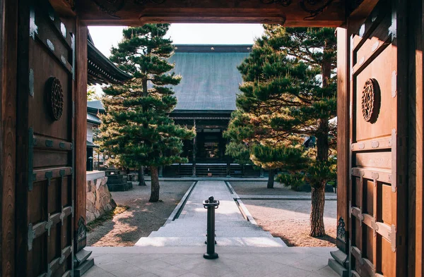 Gifu Japão Antigo Histórico Antigo Salão Principal Madeira Japonês Shinshu — Fotografia de Stock