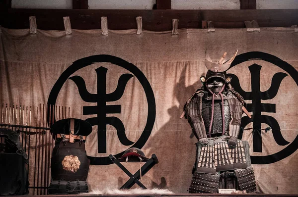 Jan 2014 Kakunodate Akita Japan Japansk Samurajtradition Antik Rustning Samurajhuset — Stockfoto