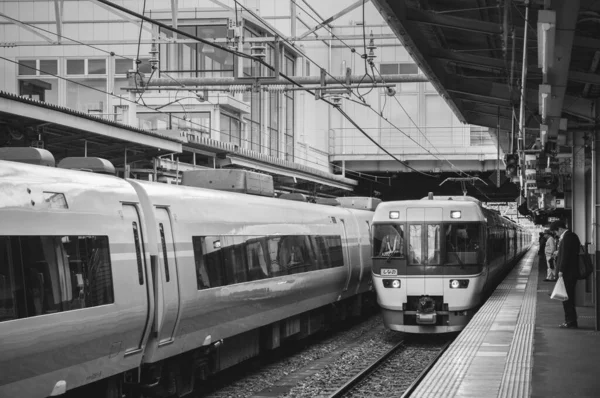 Maj 2013 Nagano Japan Azusa Express Och Shinano Linje Tåg — Stockfoto