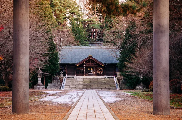 Dec 2018 Iwate Giappone Iwate Gokoku Santuario Sala Principale Vecchio — Foto Stock