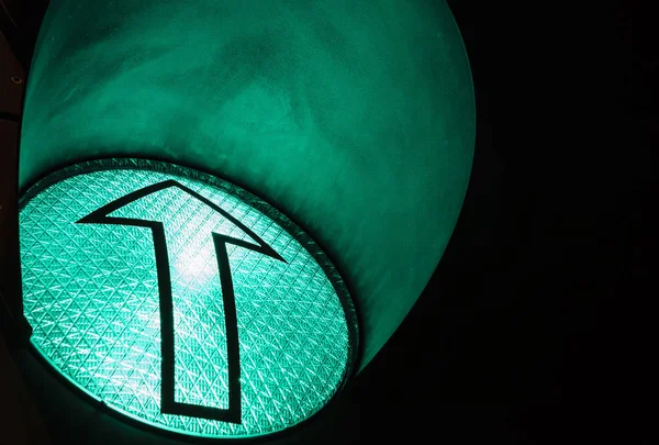 Grönt Ljus Trafikljus Med Den Gröna Lampan Lyser — Stockfoto