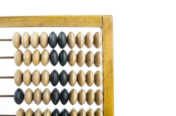 Abacus Madeira Velho Ábaco Madeira Sobre Fundo Brilhante Calculadora Madeira — Fotografia de Stock