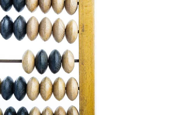 Trä Abacus Gammal Trä Abacus Ljus Bakgrund Trä Kalkylatorn — Stockfoto