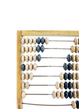 Ahşap abaküs. Eski ahşap abacus parlak arka plan üzerinde. Ahşap hesap makinesi.