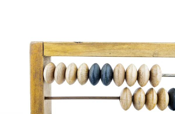 Houten Abacus Oude Houten Abacus Lichte Achtergrond Houten Rekenmachine — Stockfoto