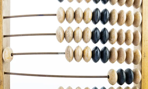 Ábaco Madera Antiguo Ábaco Madera Sobre Fondo Brillante Calculadora Madera — Foto de Stock