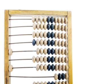 Ahşap abaküs. Eski ahşap abacus parlak arka plan üzerinde. Ahşap hesap makinesi.