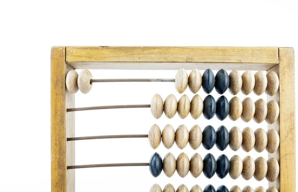Abacus Madeira Velho Ábaco Madeira Sobre Fundo Brilhante Calculadora Madeira — Fotografia de Stock