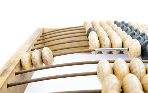 Houten Abacus Oude Houten Abacus Lichte Achtergrond Houten Rekenmachine — Stockfoto