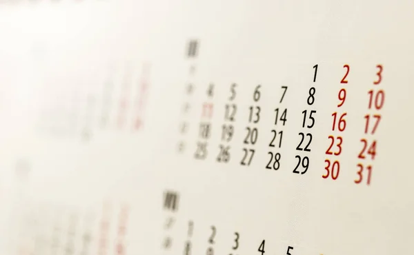 Calendario. Marzo. . — Foto Stock