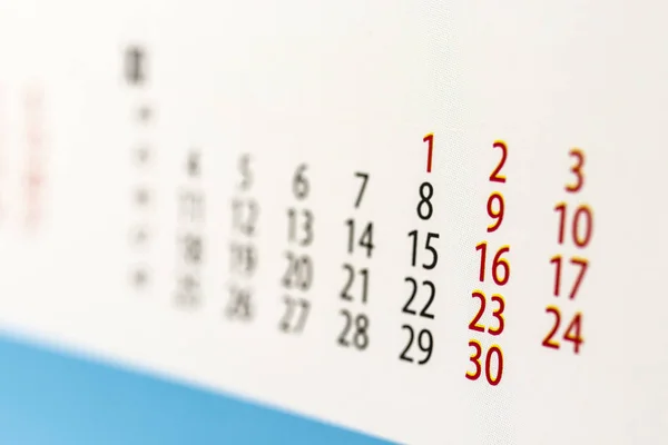 Calendario. novembre . — Foto Stock