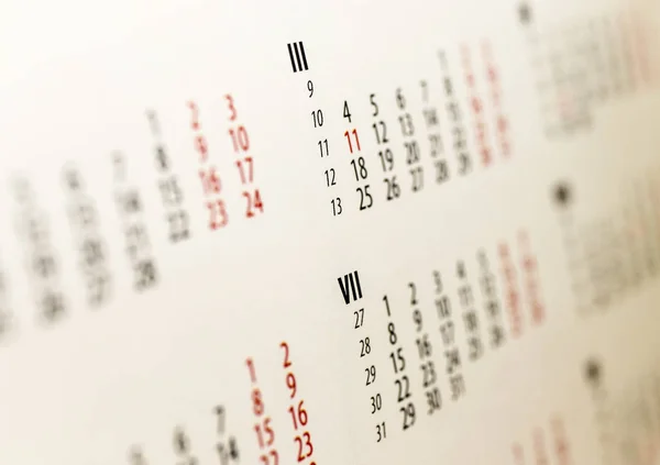 Calendario. Marzo . —  Fotos de Stock