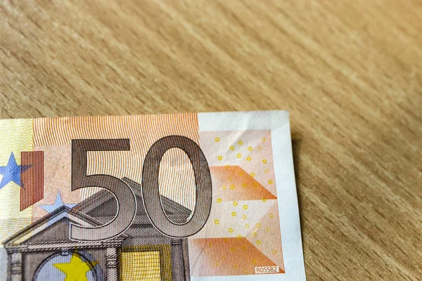 50 euros. Macro . — Fotografia de Stock