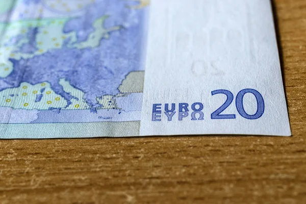 Venti euro. Macro . — Foto Stock
