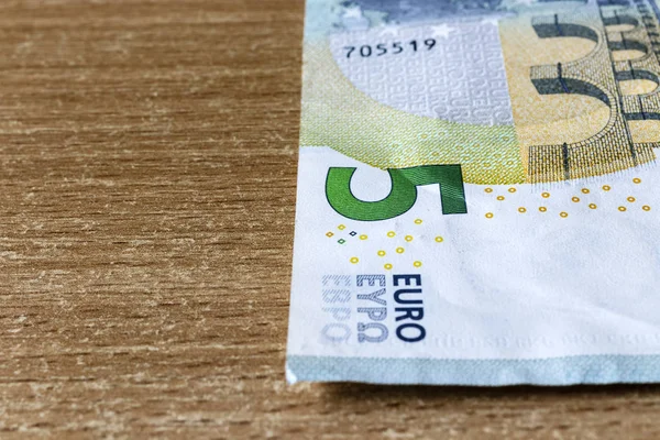 Pět EUR. Makro. — Stock fotografie