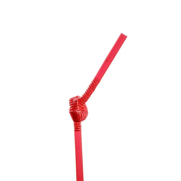 Plastic straw. Knot. — Stock Photo, Image