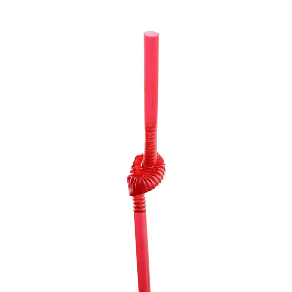 Plastic straw. Knot. — Stock Photo, Image