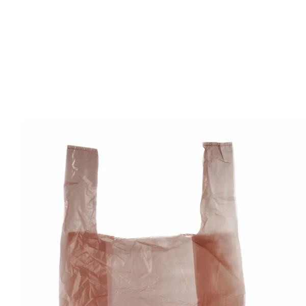 Bolsa de compras de plástico en blanco . — Foto de Stock