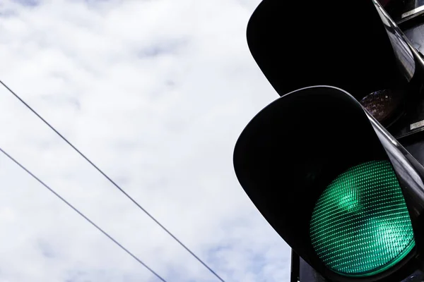 Trafikljus. Grönt ljus. — Stockfoto