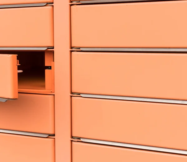 Post Office Box Door Open Orange Post Box Rentals Post — Stock Photo, Image