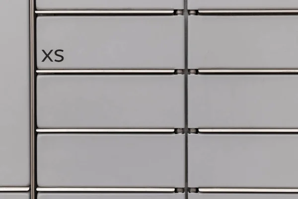 Post office box. Gray post box for rentals. Post box lockers for parcels that the recipient can pick up there. Pack station.