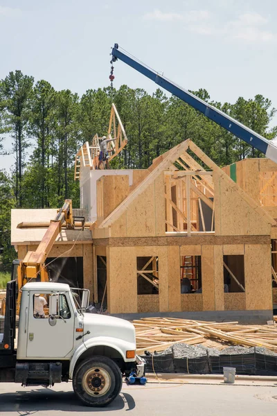 Huis Framing Fase Noord Carolina Verenigde Staten — Stockfoto