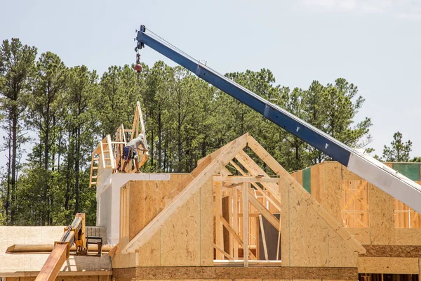 Estágio Construção Casas Carolina Norte Eua — Fotografia de Stock