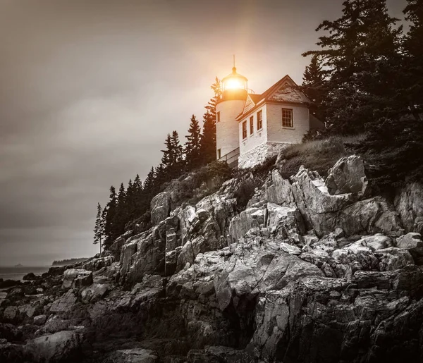 Faro Bass Harbor Head Maine —  Fotos de Stock