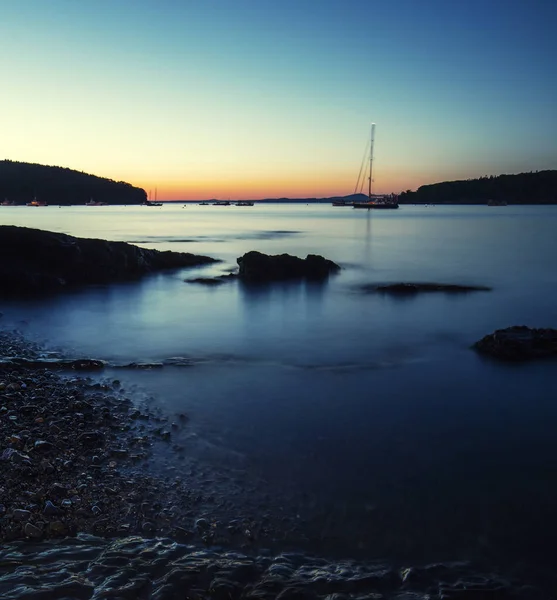 Schöner Sonnenuntergang Maine Entlang Der Küste — Stockfoto