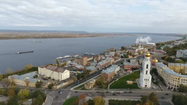 Вид с высоты большого города — стоковое видео