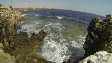 Güzel plaj sahil Red Sea, Mısır.