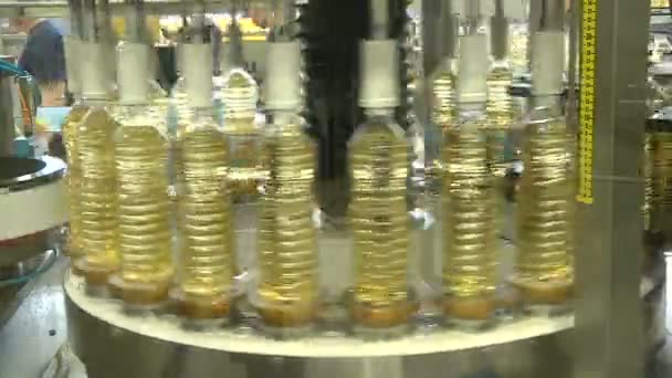 植物油装瓶生产线 — 图库视频影像