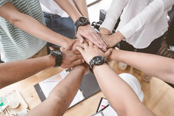 Success Winning Concept Happy Business Team Celebrating Victory Office — Stock Photo, Image