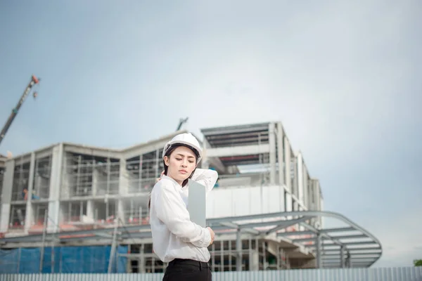 Aziatische Vrouwen Werknemer Ingenieur Elektricien Werk Veiligheid Controle Elektriciteitscentrale Energie — Stockfoto
