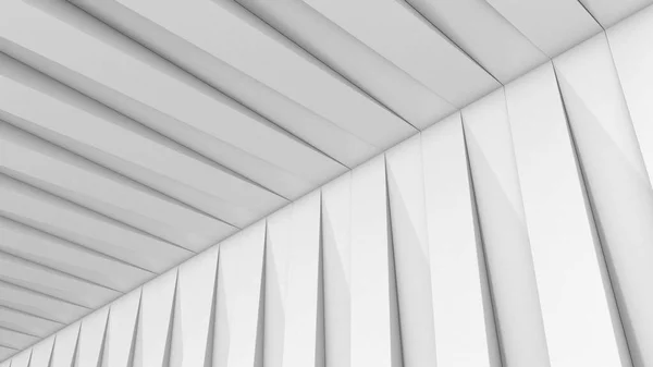 Abstract Architecture. White Columns Background. 3D render.