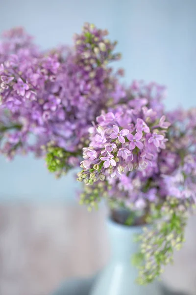 Närbild Blommig Komposition Med Syrener Pastellfärger — Stockfoto