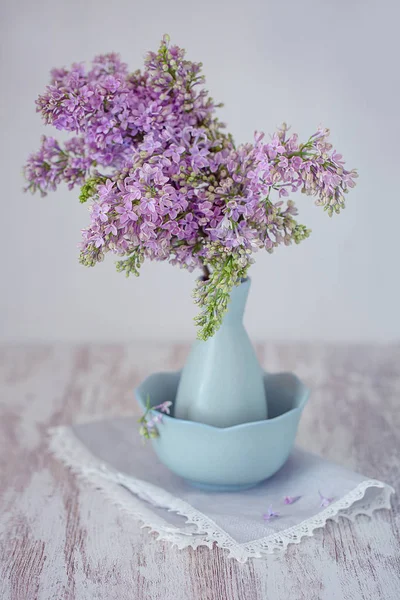 Composition Florale Gros Plan Avec Lilas Couleurs Pastel — Photo