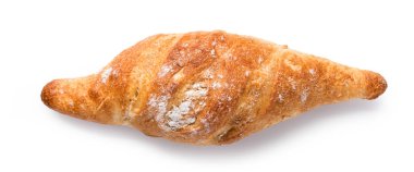 pişmiş ekmek beyaz arkaplanda izole